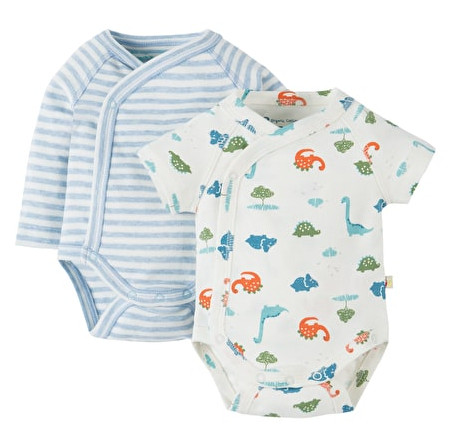 Lot de 2 Bodies Frugi en coton organique naissance