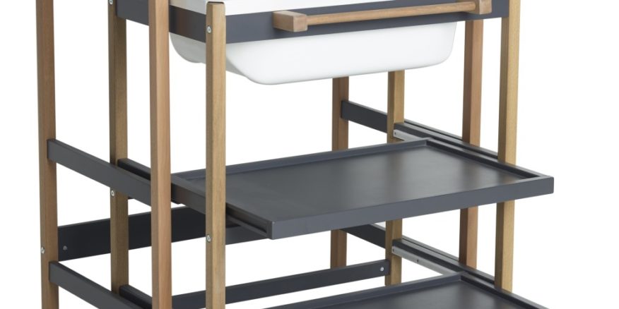 Quax - Table à langer avec baignoire Smart - Noir