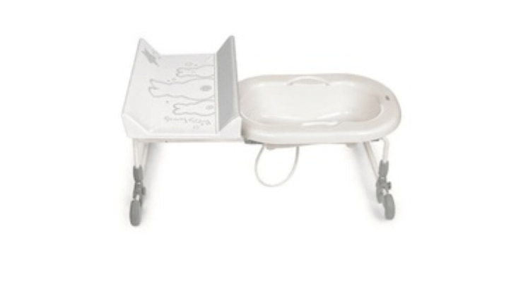 Brevi Table à Langer + Baignoire Bagnotime Lapinou Perle - Ma Baby