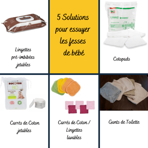 Solutions pour laver fesses de bébé