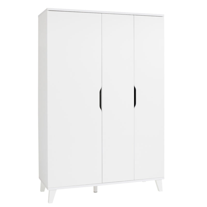 ROBA Armoire Bébé Gabriella 3 Portes - Technologie à Fermeture Progressive  - Blanc Fraisé - Conforama