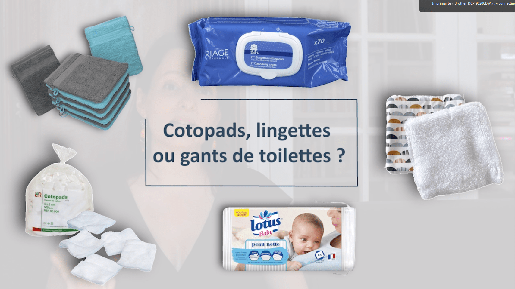 Cotopads, lingettes, gants pour essuyer les fesses de bébé